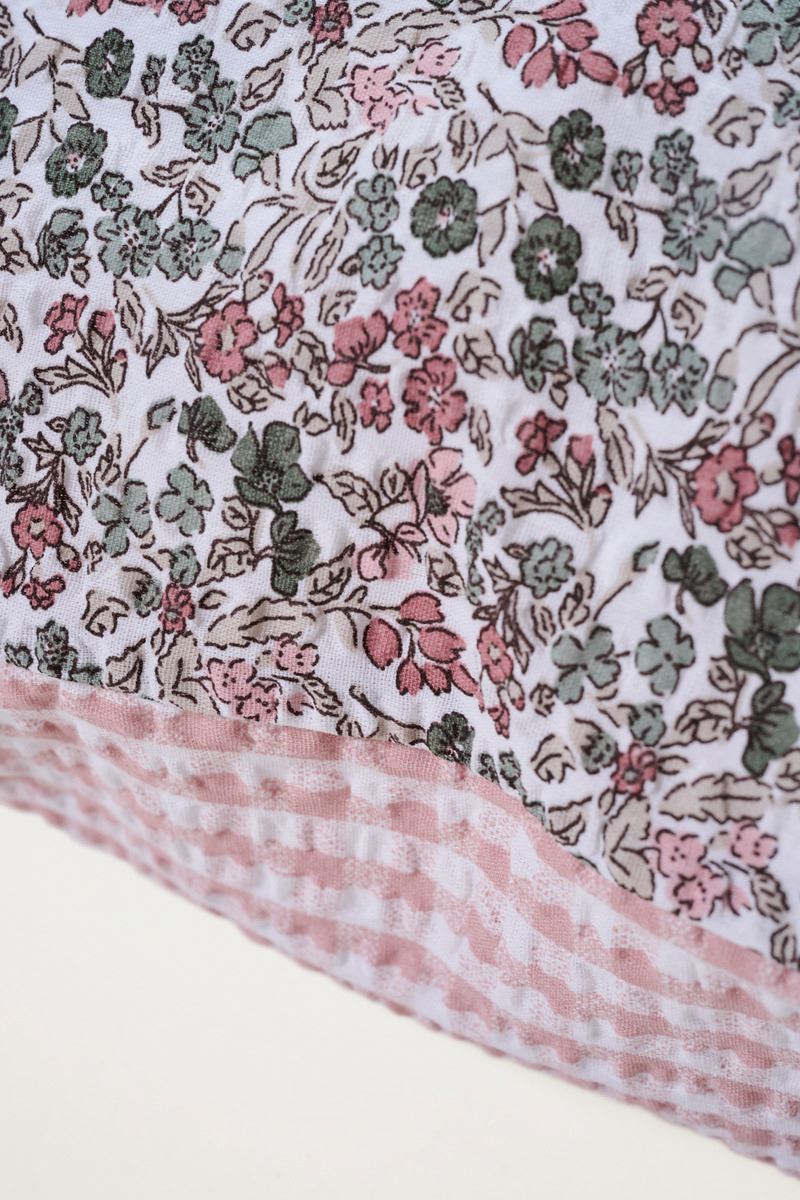 Padjapüür krepp-puuvill mitmevärviline/roosa - 2