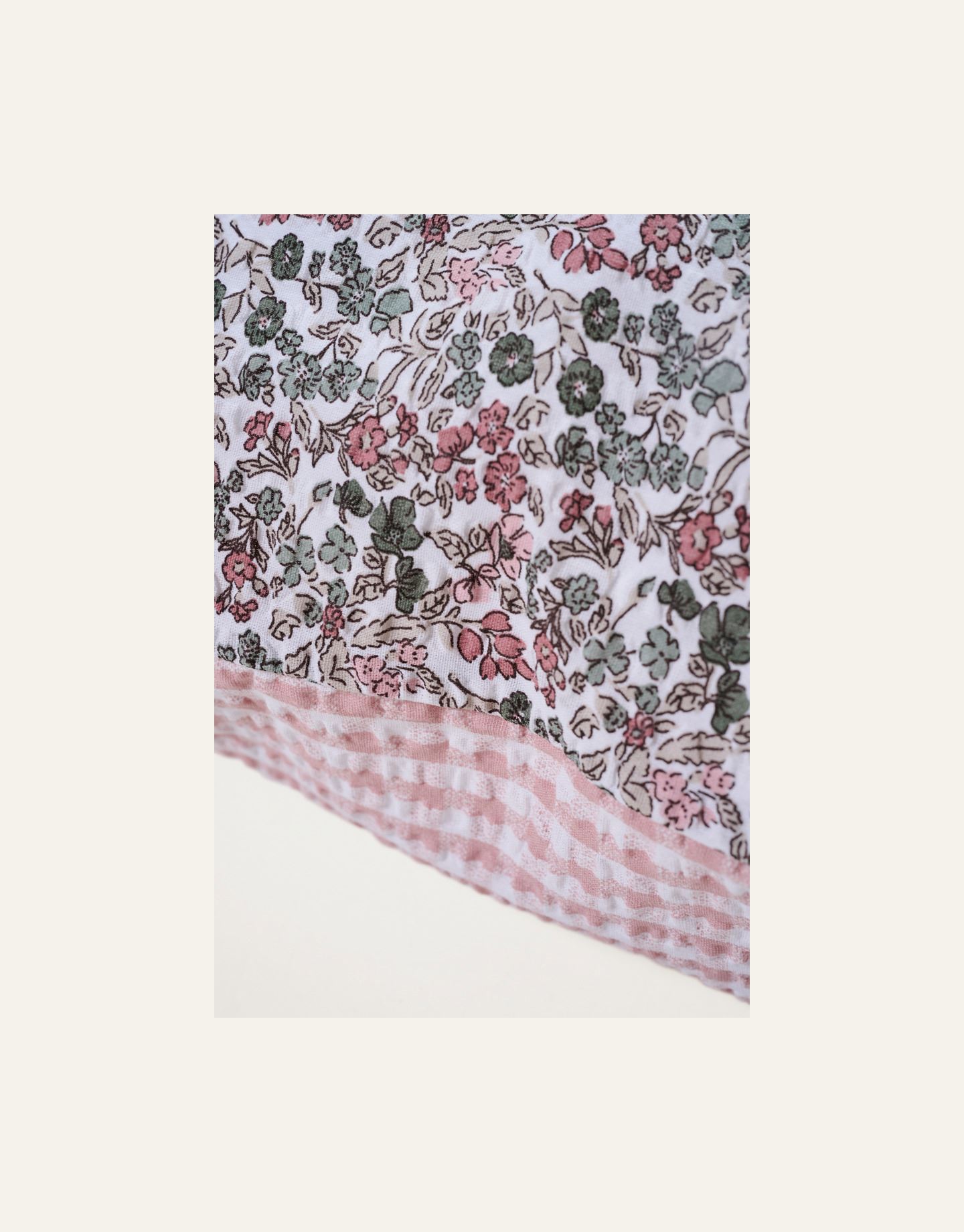 Padjapüür krepp-puuvill mitmevärviline/roosa - 2