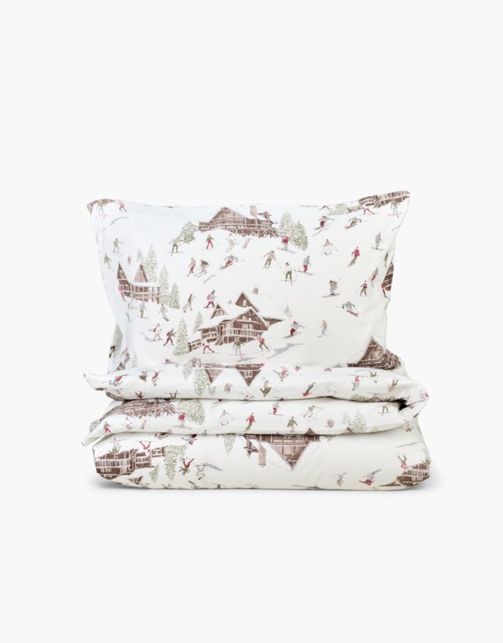 Flanell voodipesukomplekt mitmevärviline/punane - 150x210 cm mitmevärviline/punane - 1