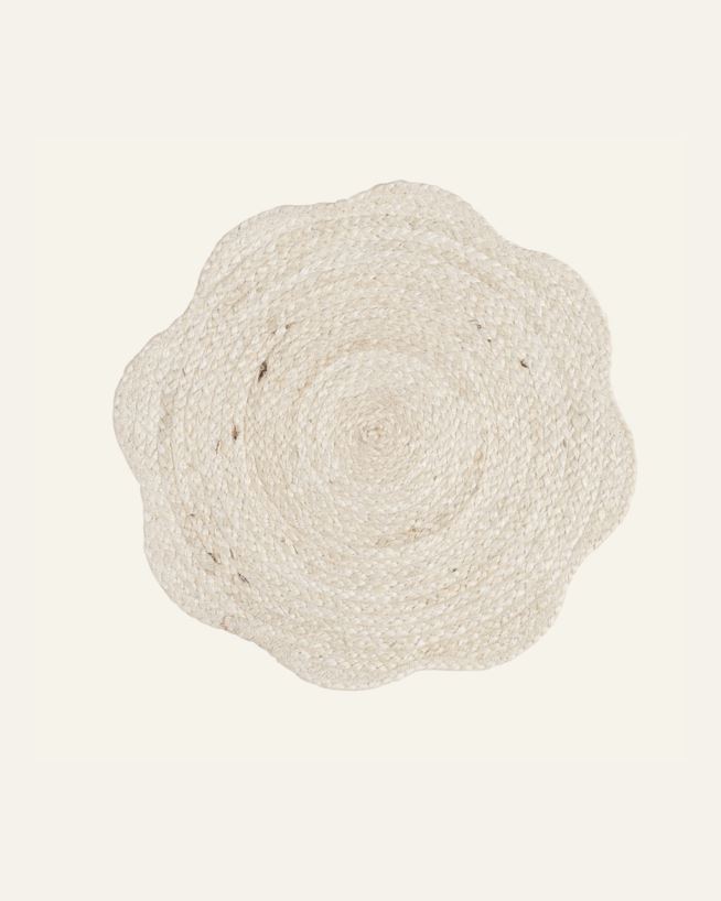 Lauamatt loodusvalge - ø40 cm loodusvalge - 1