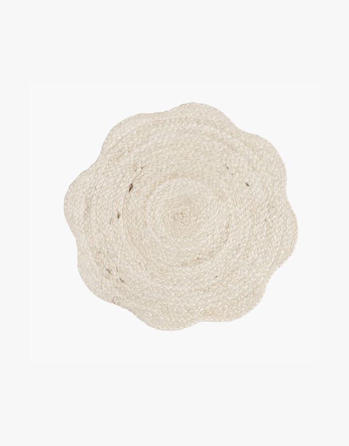 Lauamatt loodusvalge - ø40 cm loodusvalge - 1