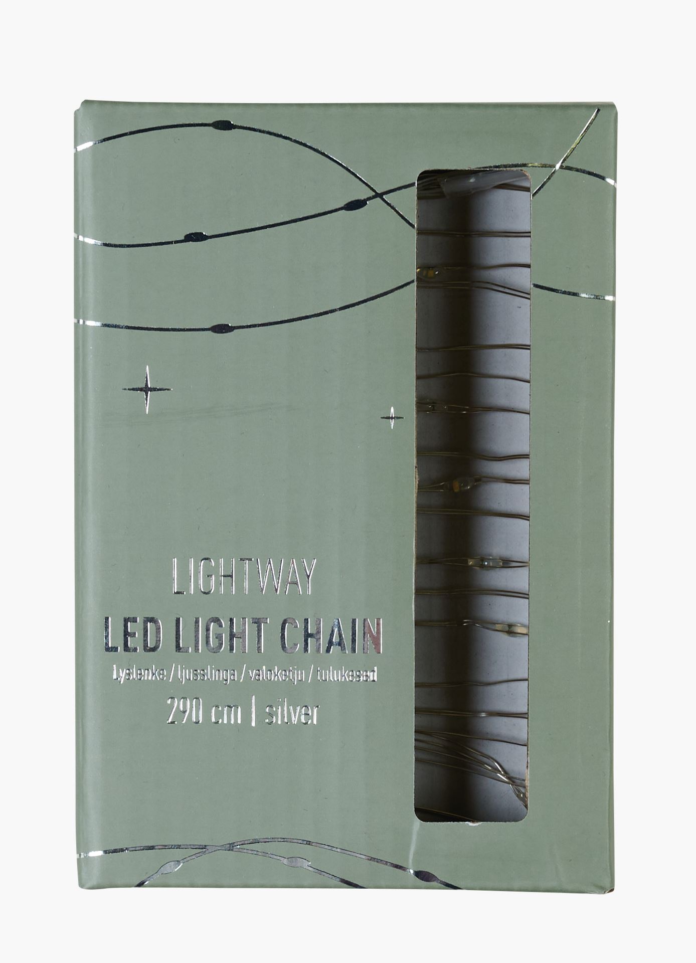 Led-tulukesed hõbedane - 290 cm hõbedane - 1