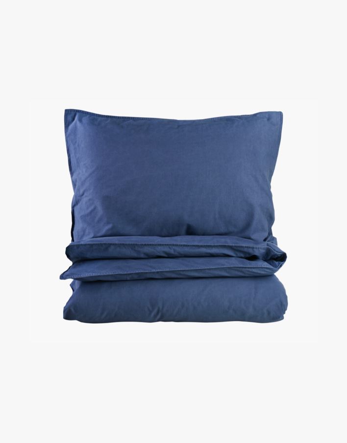 Voodipesukomplekt puuvillane teksasinine - 150x210 cm teksasinine - 1