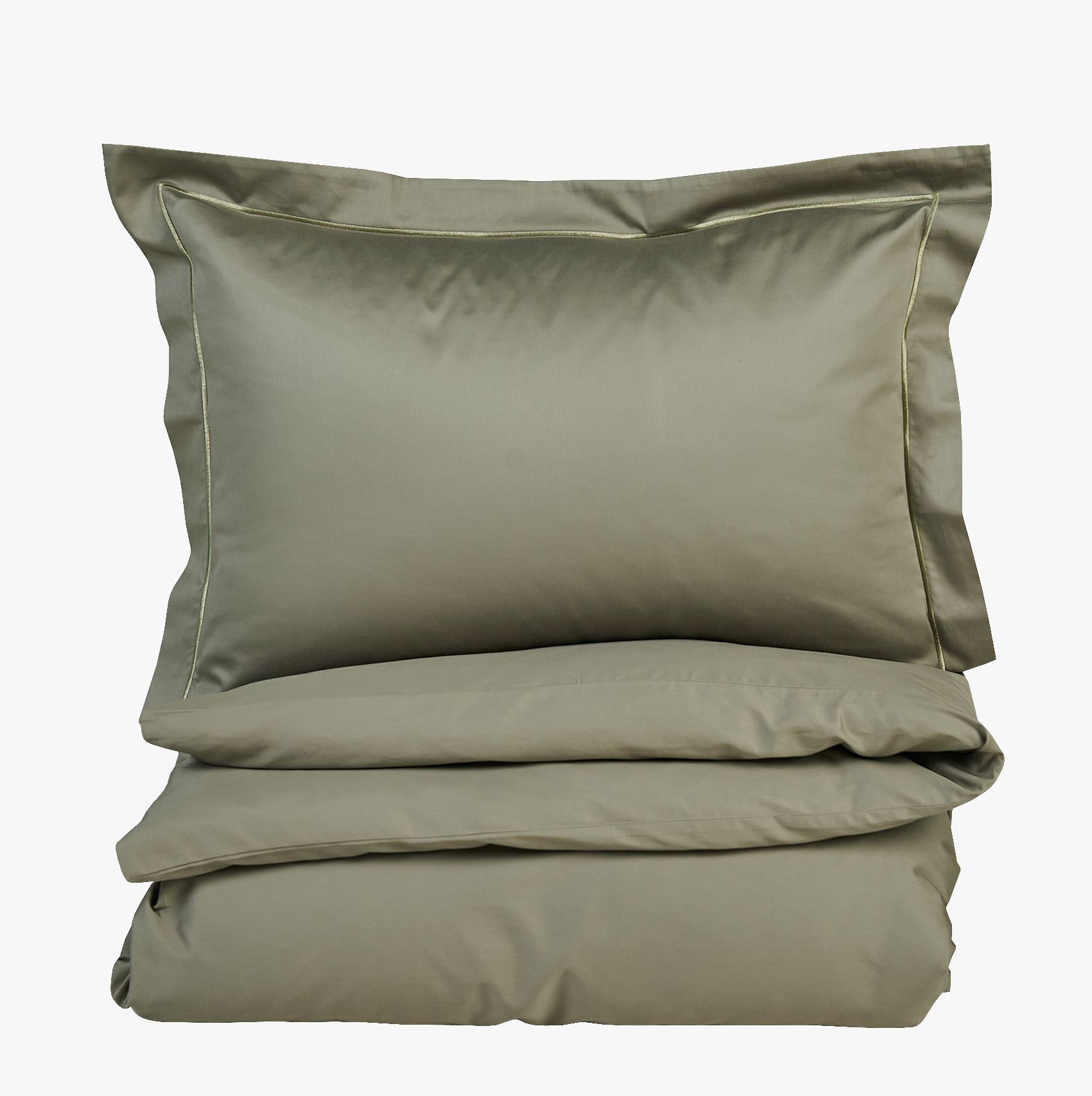 Voodipesukomplekt egiptuse puuvill oliiviroheline - 150x210 cm oliiviroheline - 1