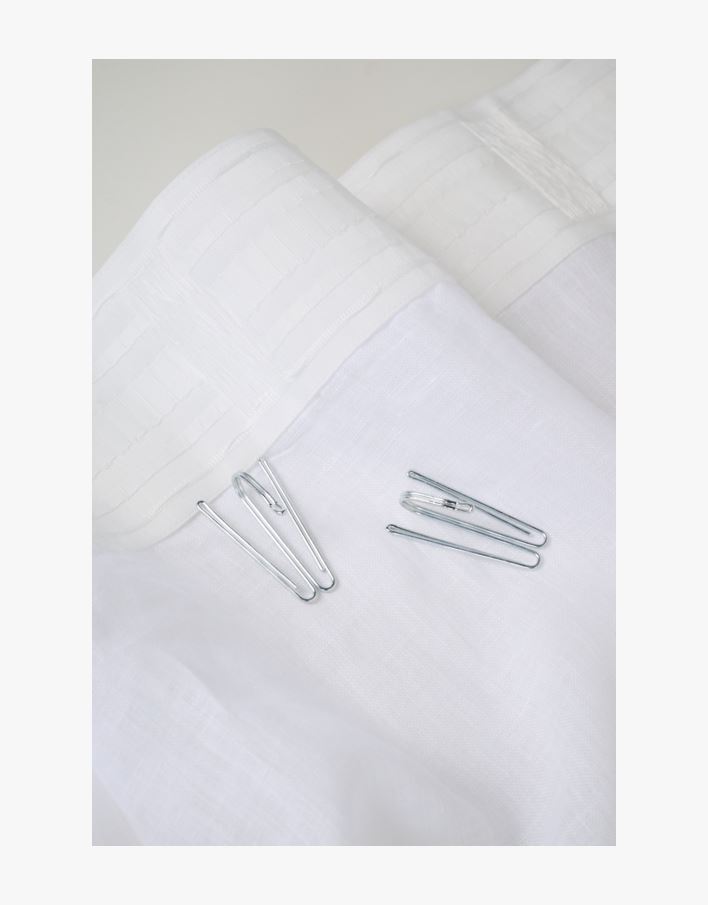 Eriti lai linane kardin valge - 240x300 cm valge - 1