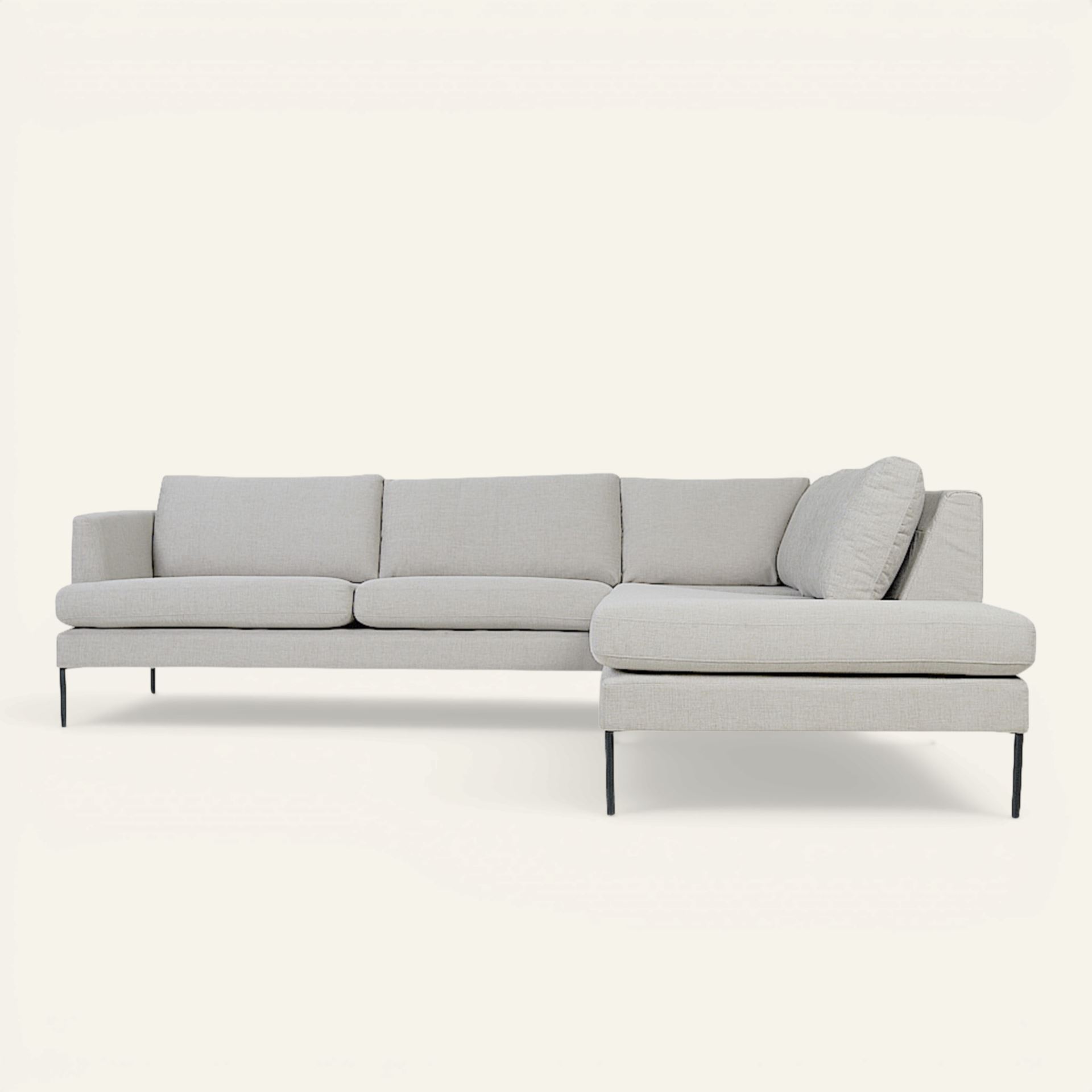 Diivan avatud ots paremal beež - 269x220x80 cm beež - 1