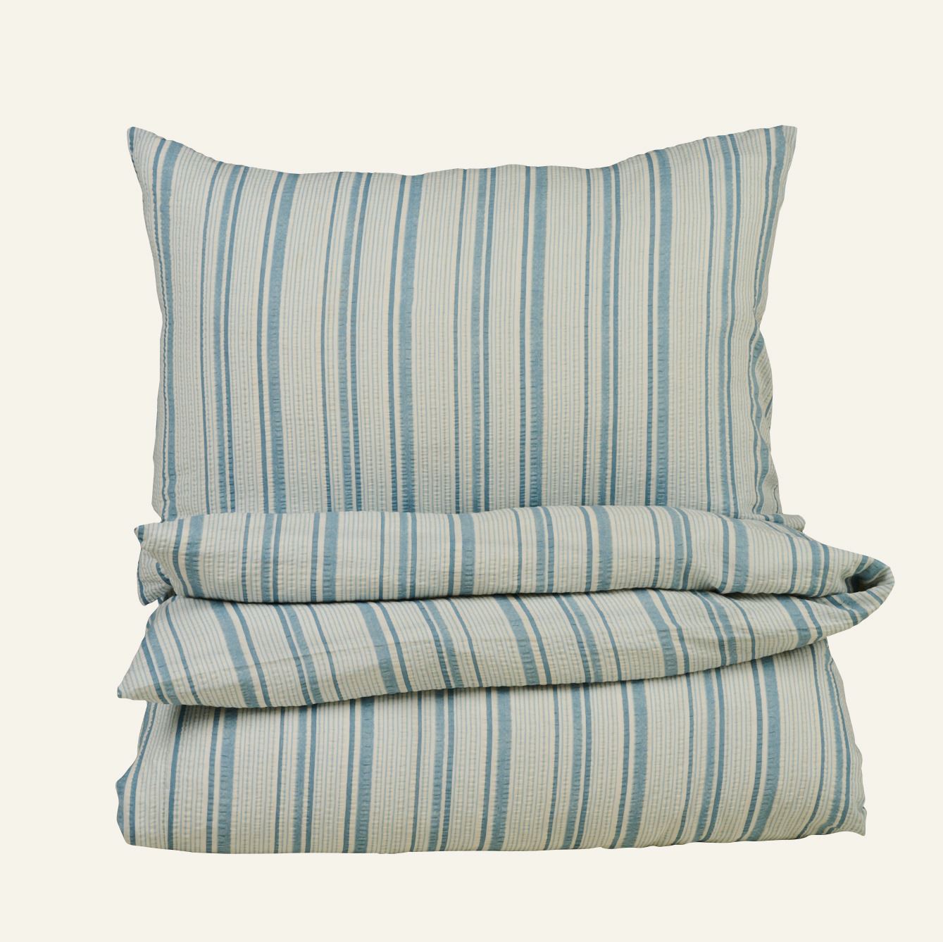 Voodipesukomplekt krepp-puuvillane sinine - 150x210 cm/50x60 cm sinine - 1