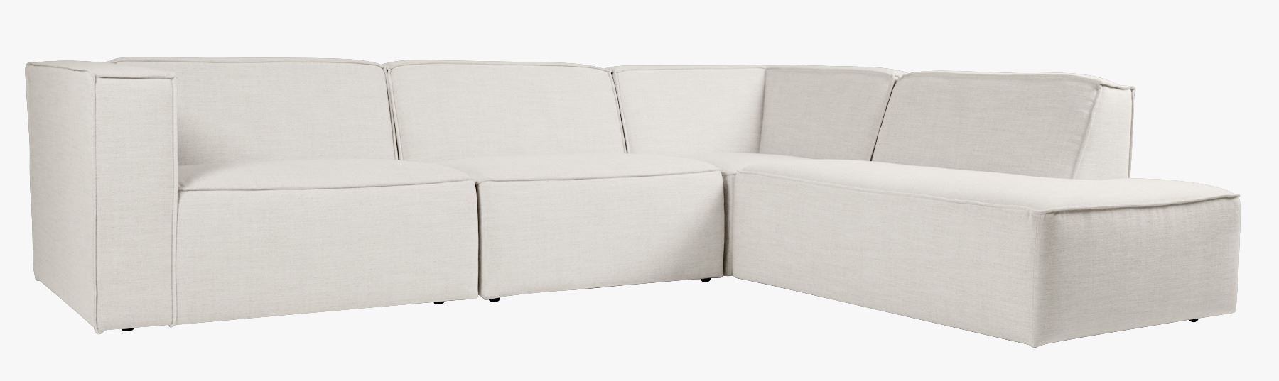 4-kohaline nurgadiivan avatud paremale naturaalne toon - 293x227x73 cm naturaalne toon - 1