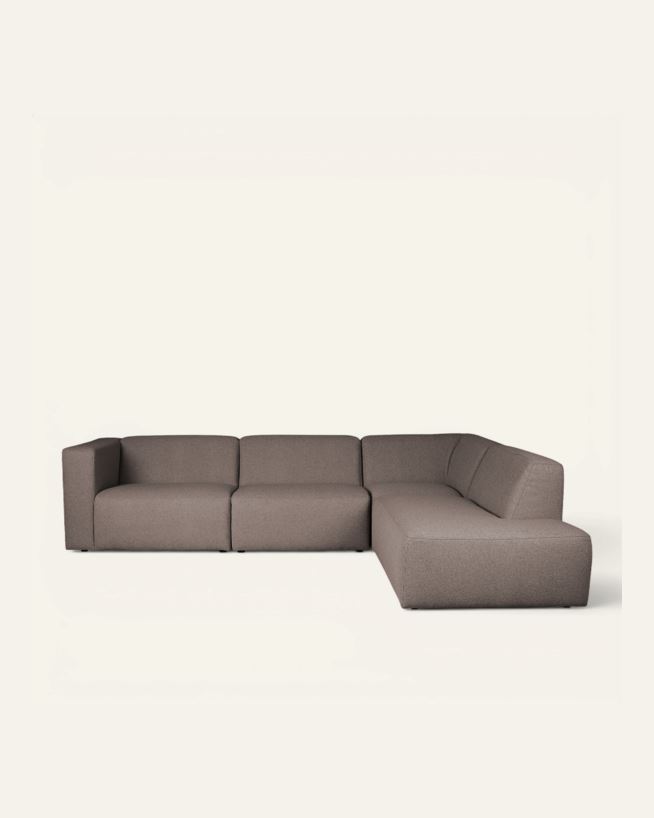 Mooduldiivan 4-osaline avatud ots paremal pruun - 293x227x73 cm pruun - 1