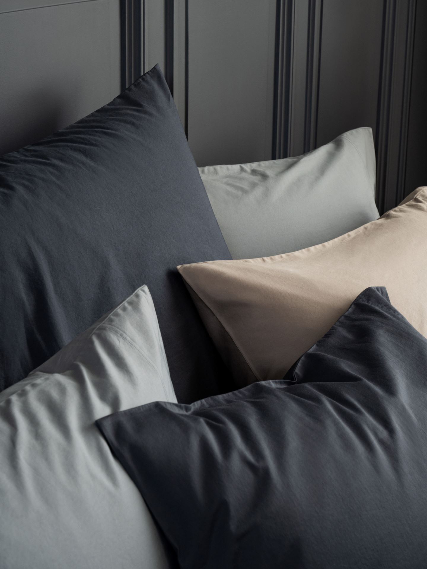 Voodipesukomplekt satiinpuuvillane udusinine - 5