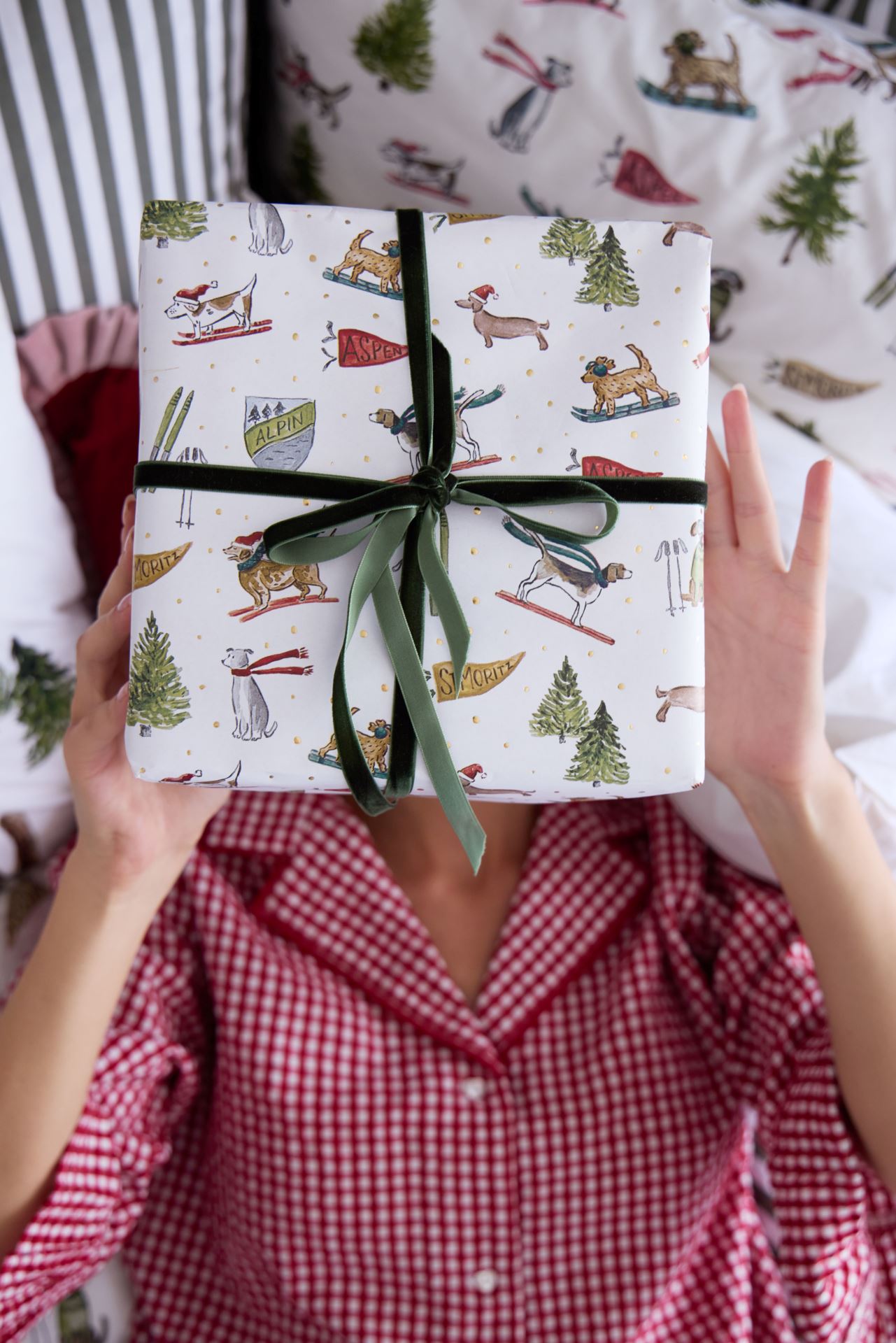 Kinkepaber mitmevärviline/valge - 70cm x 3m mitmevärviline/valge - 1