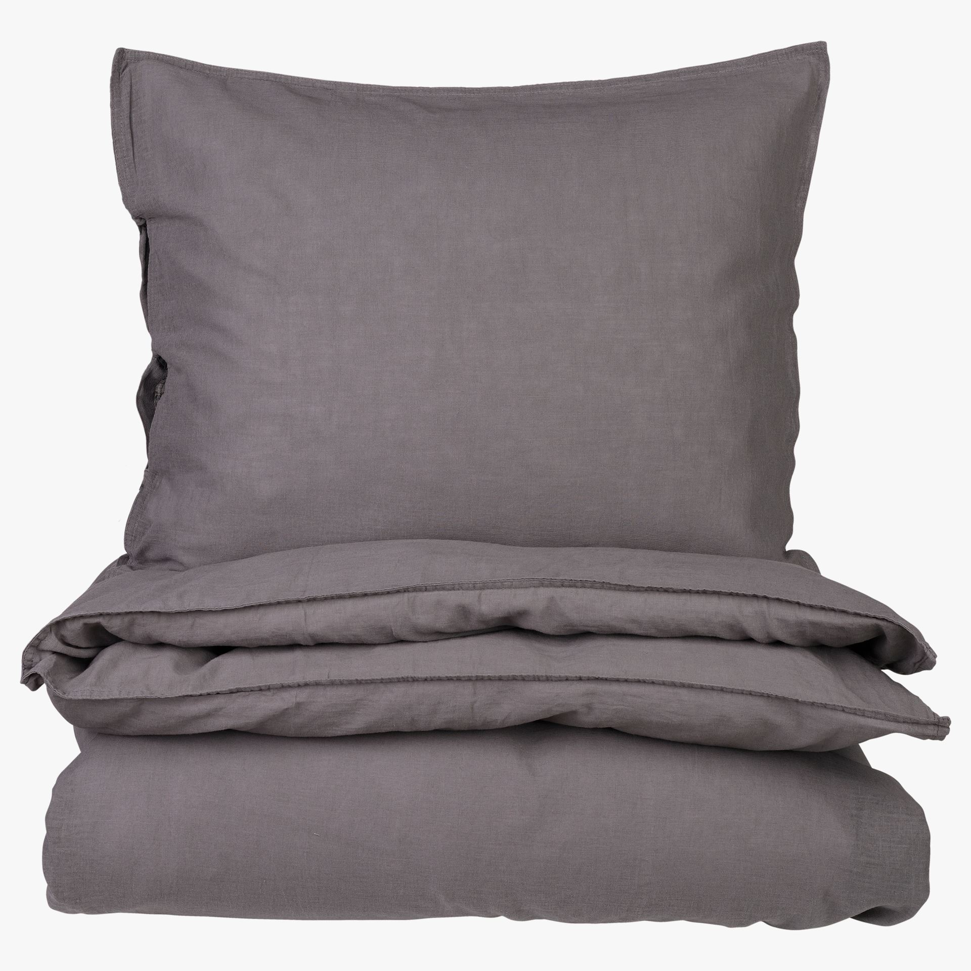 Lina-puuvillasegune voodipesukomplekt tumehall - 150x210 cm tumehall - 1