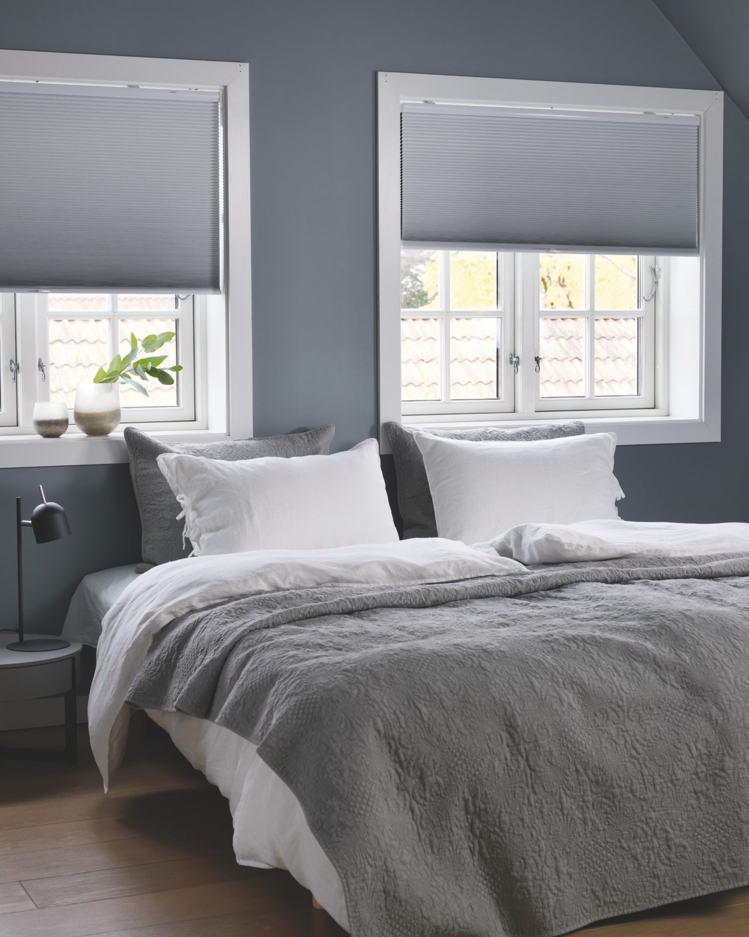 Pimendav topelt-voldikkardin valge - 70x160 cm valge - 1