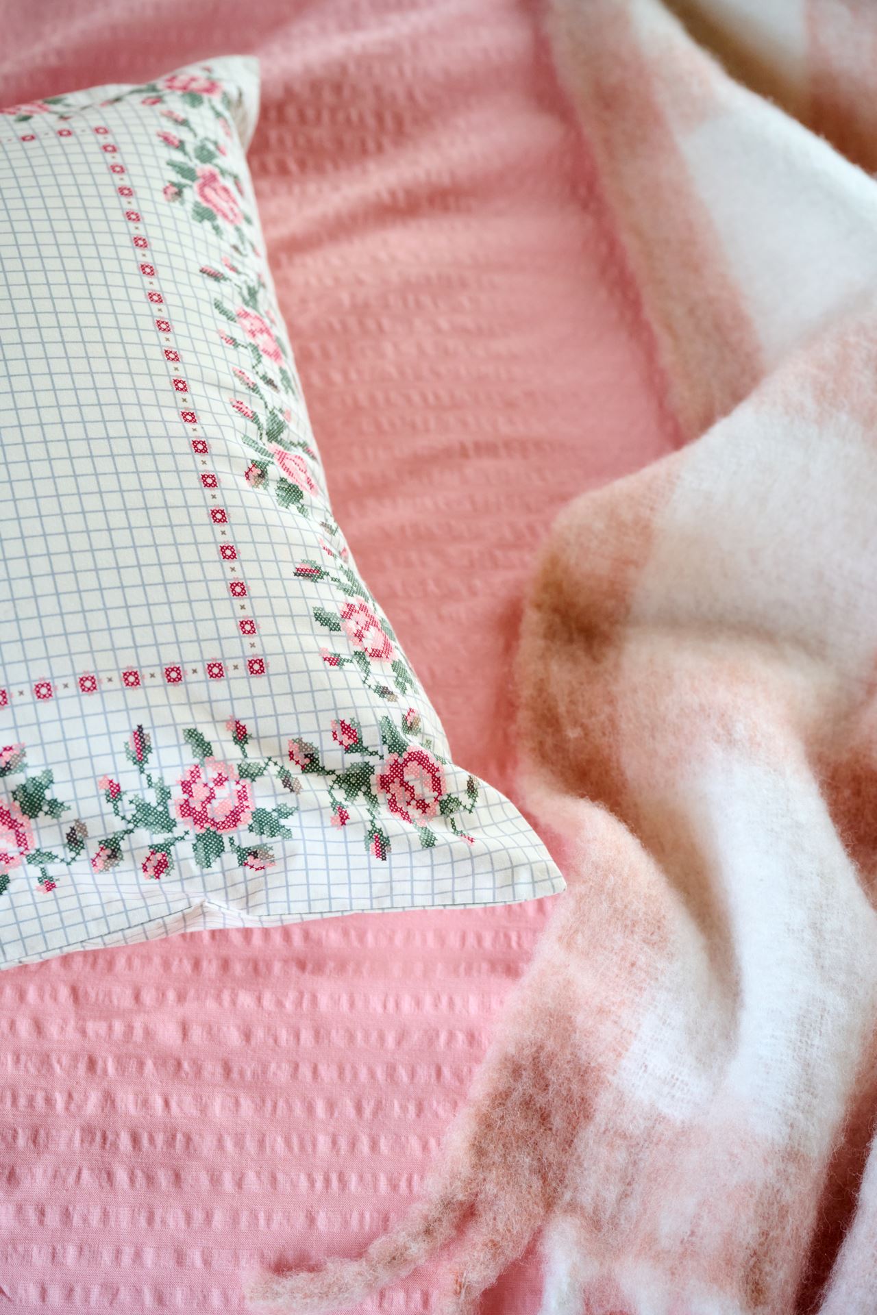 Puuvillane padjapüür mitmevärviline/roosa - 3