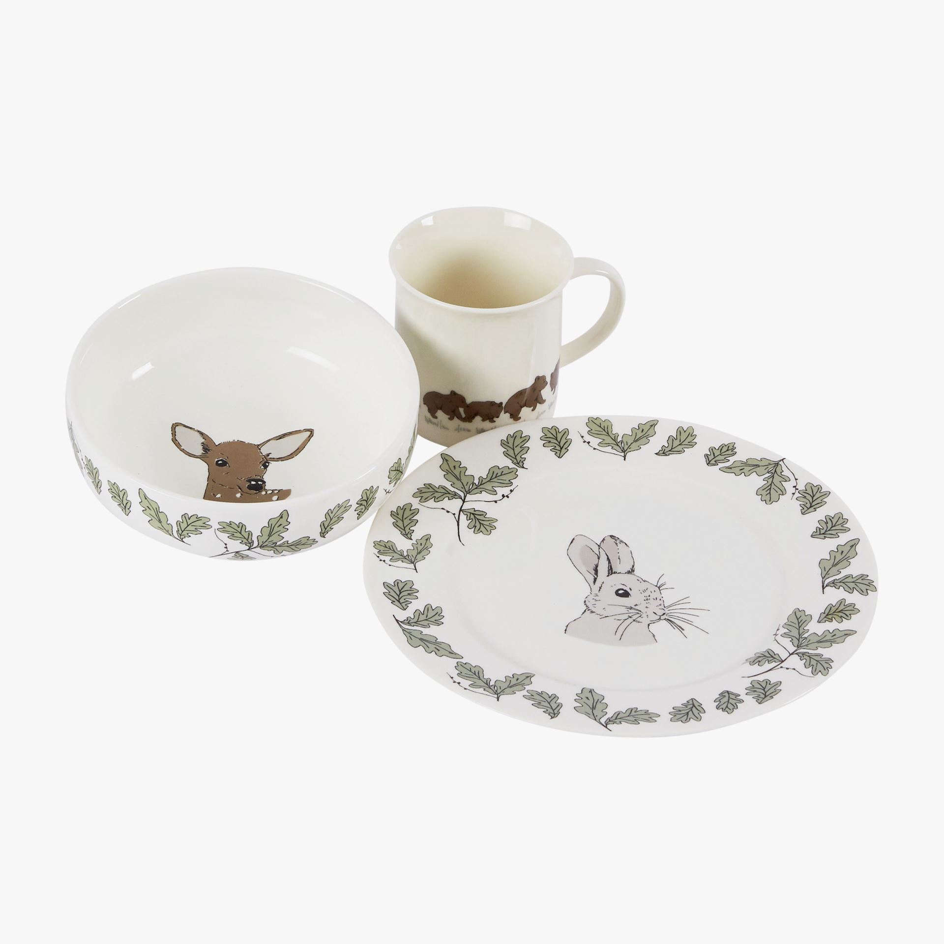 Hommikusöögikomplekt mitmevärviline/valge - 20x20 cm mitmevärviline/valge - 1