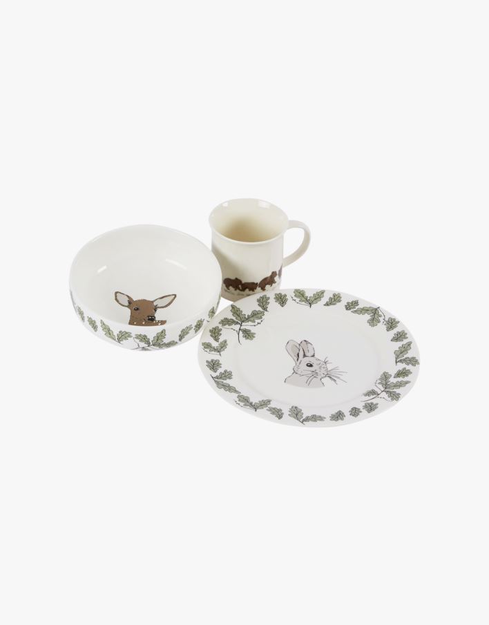 Hommikusöögikomplekt mitmevärviline/valge - 20x20 cm mitmevärviline/valge - 1