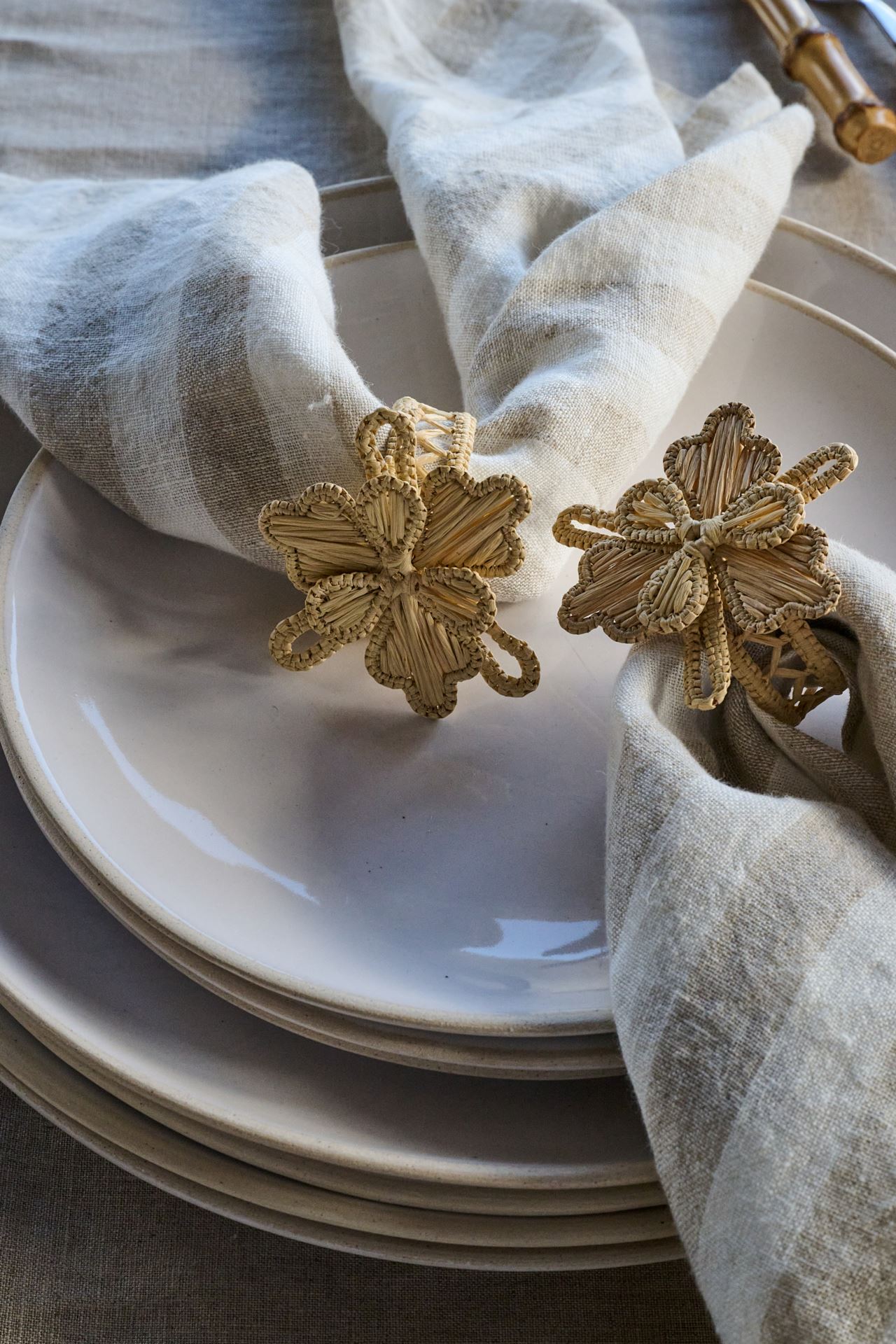 Salvrätikurõngad 2tk naturaalne toon - 6x7 cm naturaalne toon - 1